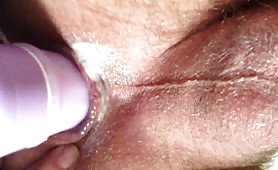 Purple dildo into his tight asshole