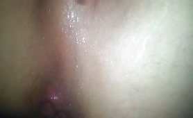 Mature man shitting in close up