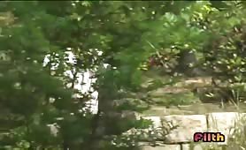 Japanese teen shitting in public
