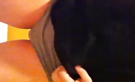 Peeing through her panties