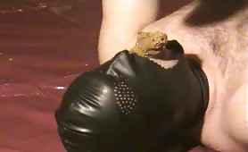 Male slave as human toilet