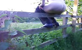 Teen boy pooping in public