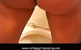 Blonde teen shitting