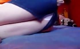 Tiny shit in white panties