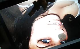 Shit tribute for a brunette slut