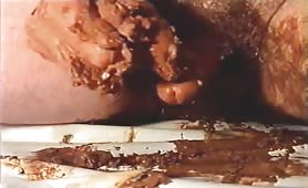 Jerking off hard with scat