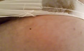 XXX gay shitting in his white panties
