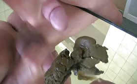 Cumshot on a pile of crap