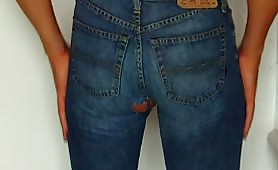 Skinny turd in his blue jeans