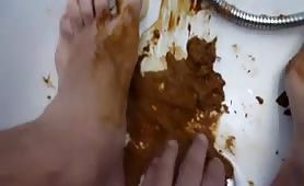 Cum on red poop