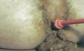 Masturbating with a scat machine