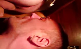 Eating fresh shit from his friends ass