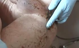 Fingering his tight asshole