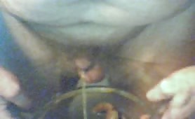 Peeing in a scat bowl