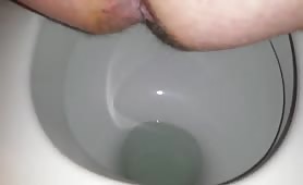 Letting out a big turd