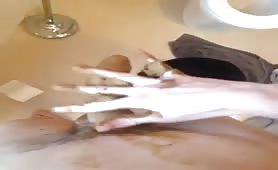 Nasty masturbation with crap