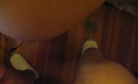 Girl shitting on floor while guy fucks her ass