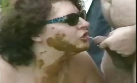 Piss on a BBW slut