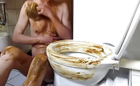 Jerking off with scat