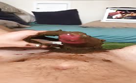 Poop on his cock