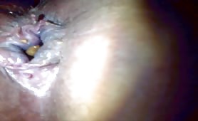 Girl shitting close up with big turd coming out