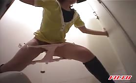 Piss and poop in public toilet