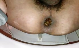 Monster turd from hairy ass