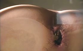 Poop on a glass table