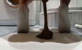 Shitting on a napkin