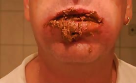 Scat eating man