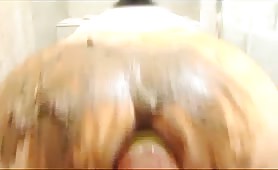 Ride a big dildo