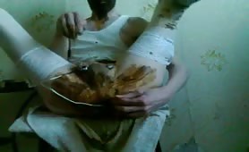 Big dildo in his ass