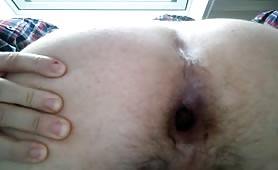 Hairy ass in close up