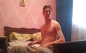 Man shits on bed after stripping off his shirt