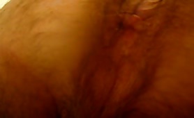 Hard chunk of crap from his ass