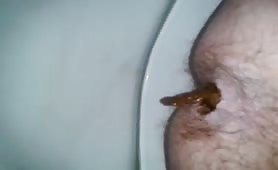 Hairy asshole in close up