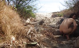 Shitting on the beach