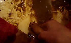 Piss and shit on his cock