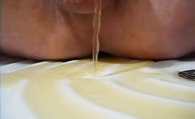 Shit and piss in close up