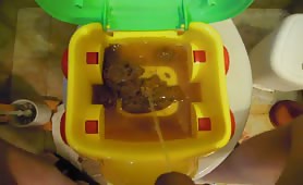 Piss and shit on a toy