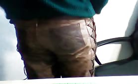 Jerking off while pooping in his pants