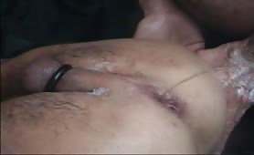 Enema piss with cum