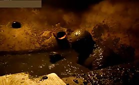 Caviar man in septic tank