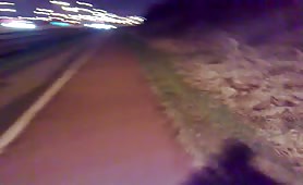 Man on bike finds shit bag on roadside