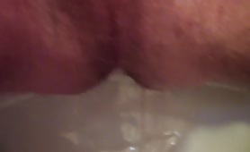 Long shit in toilet
