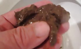 Playing and eating shit