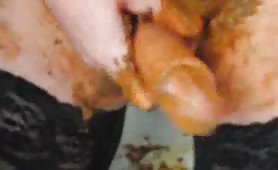 Masturbating with shit