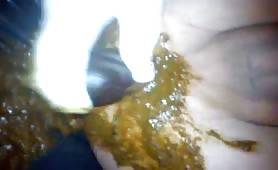 A lot of shit on the dildo