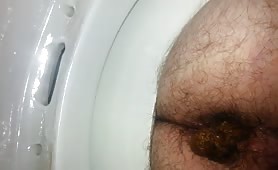 Hairy guy loves it messy and dirty
