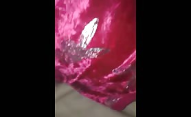 Blonde girl pooping in her panty